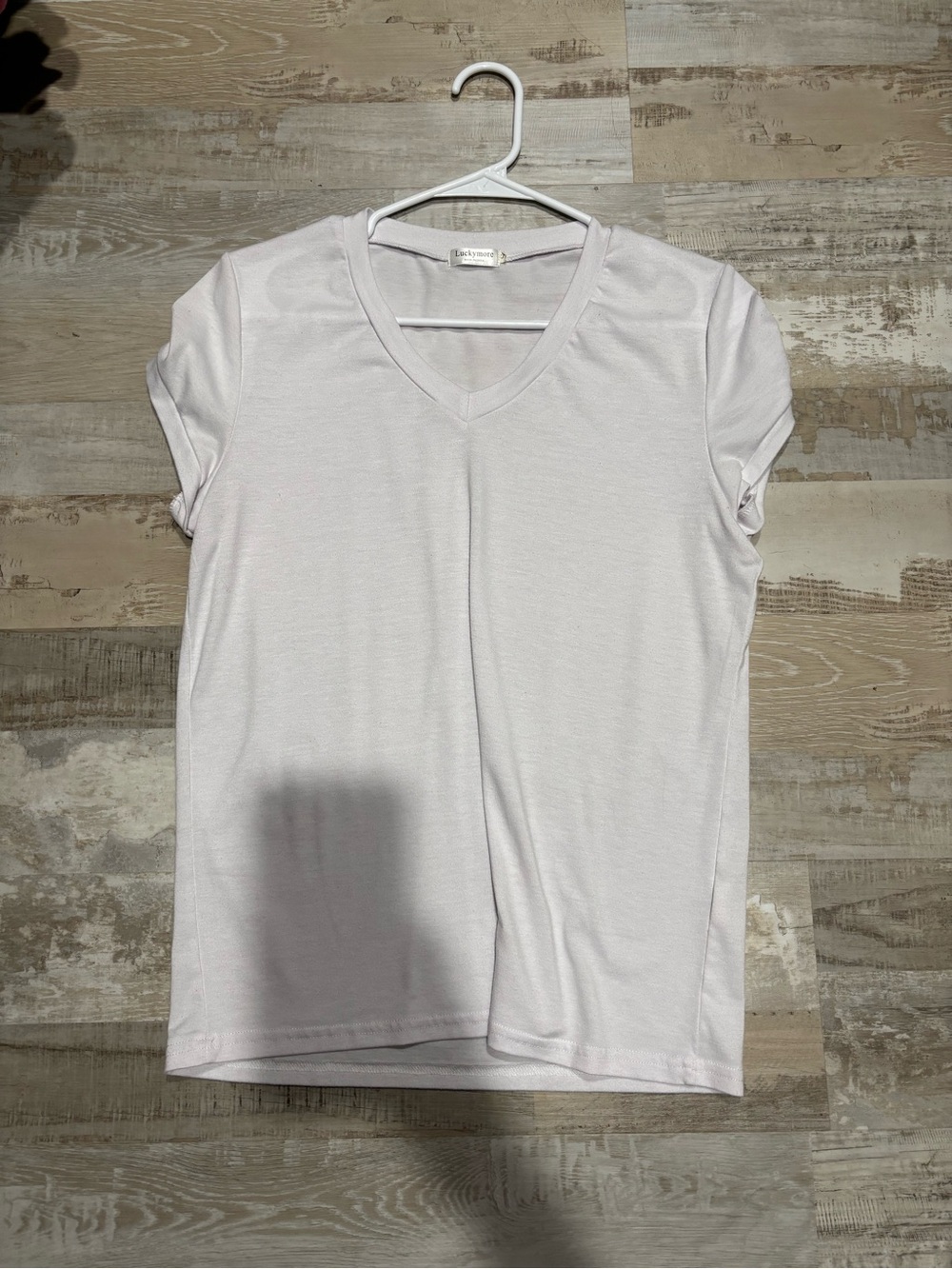 White V-Neck Women's Top
